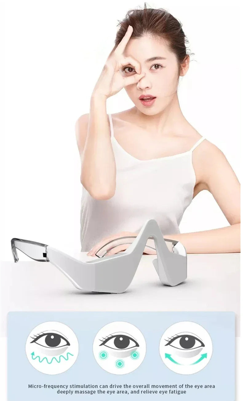 Rechargeable Eye Massager Glasses for Dark Circles ✨