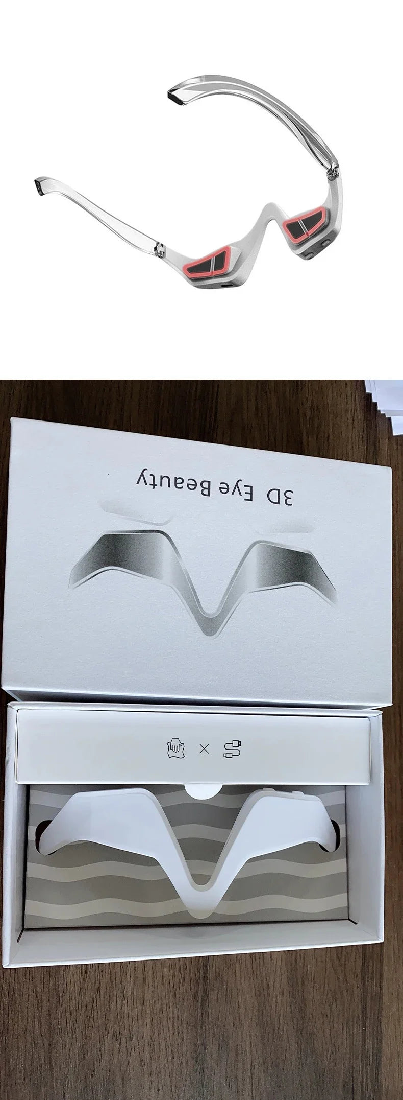 Rechargeable Eye Massager Glasses for Dark Circles ✨