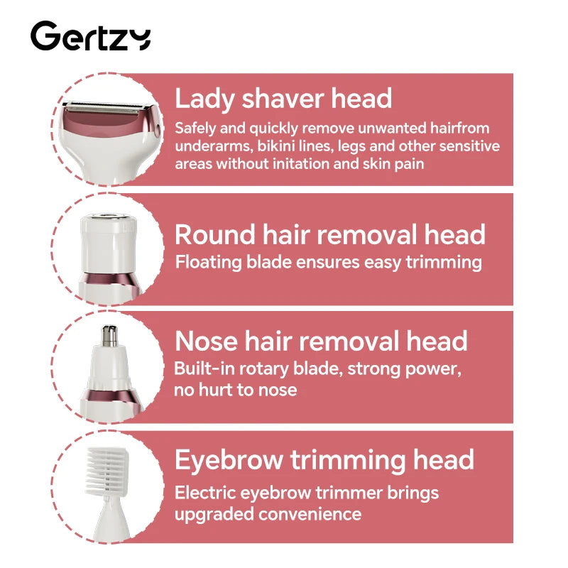 GlowTrim Pro - 4-in-1 Rechargeable Electric Razor Kit🪒
