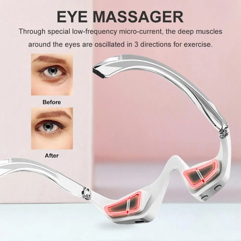 Rechargeable Eye Massager Glasses for Dark Circles ✨