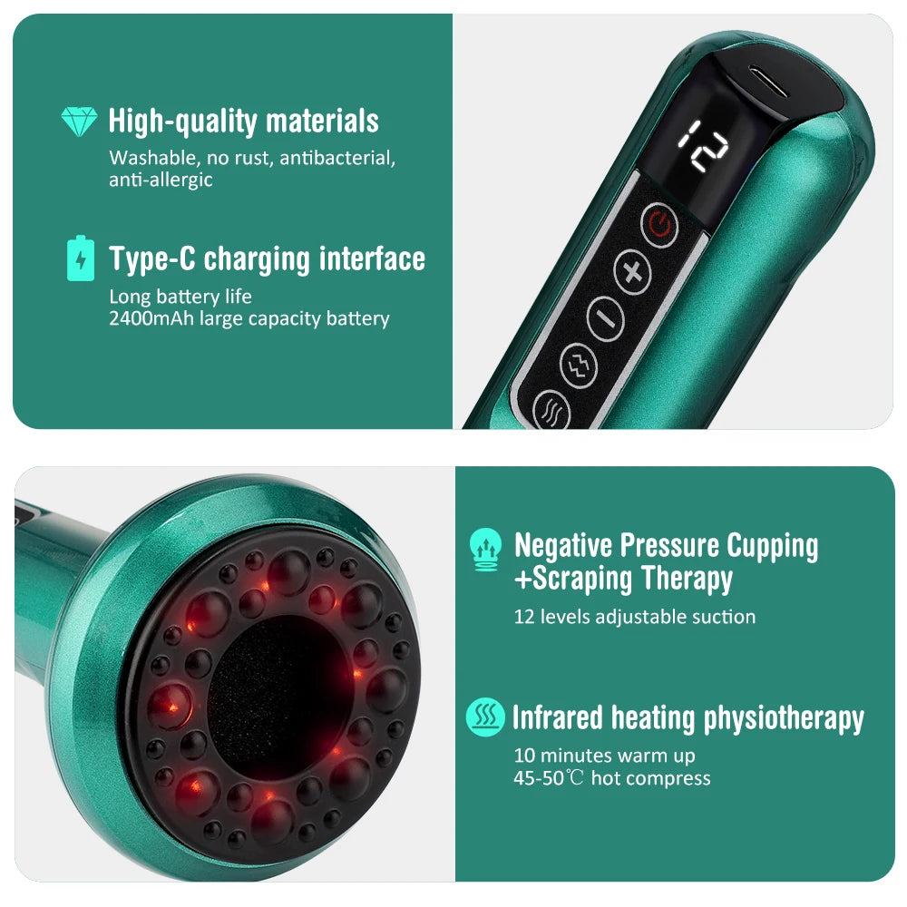 6/12 Gear Electric Cupping Massager ⚡