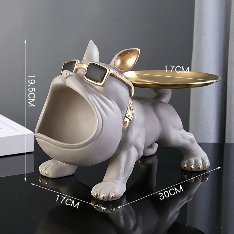 Bulldog Storage Butler Sculpture