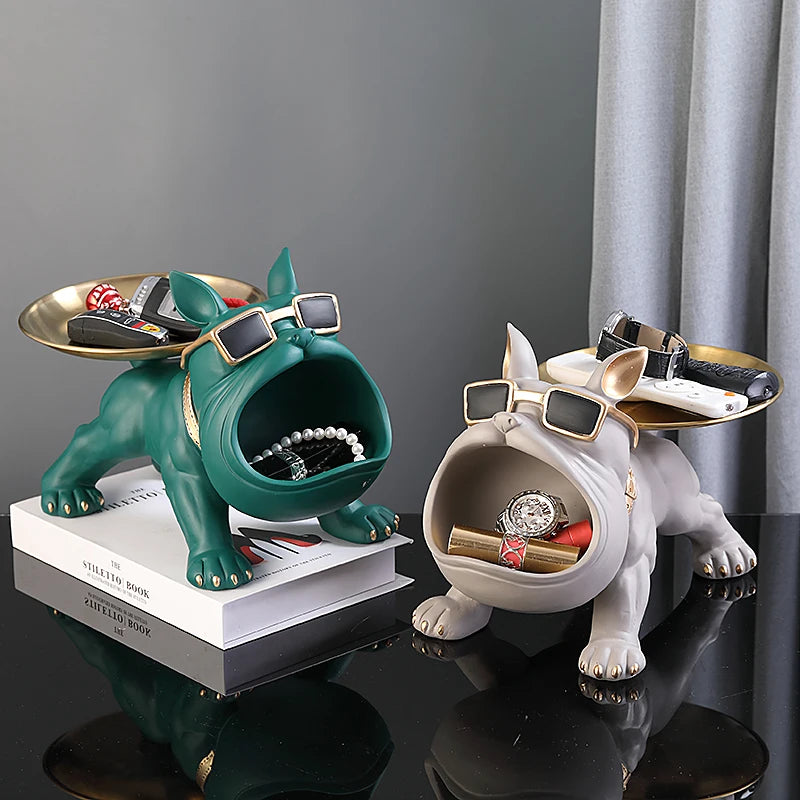 Bulldog Storage Butler Sculpture