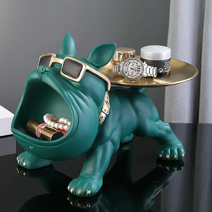 Bulldog Storage Butler Sculpture