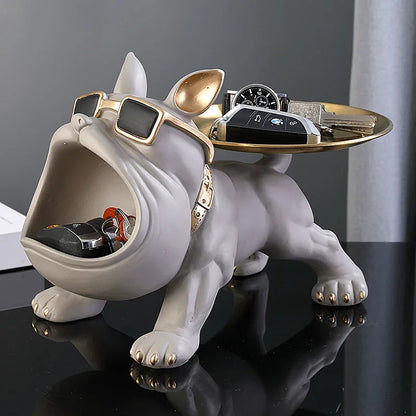 Bulldog Storage Butler Sculpture