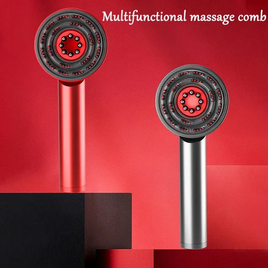 2-in-1 RED Light Scalp Massager with Oil Applicator, Electric Hair Brushes with Hair Oil Dispenser