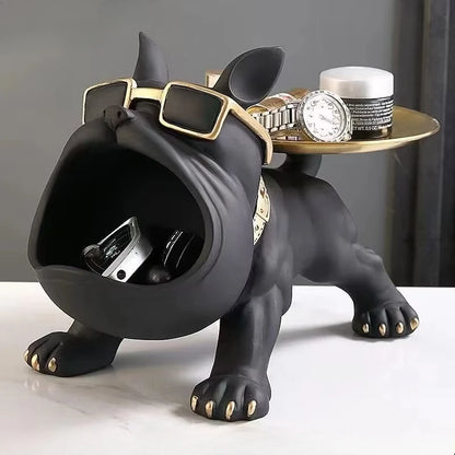 Bulldog Storage Butler Sculpture