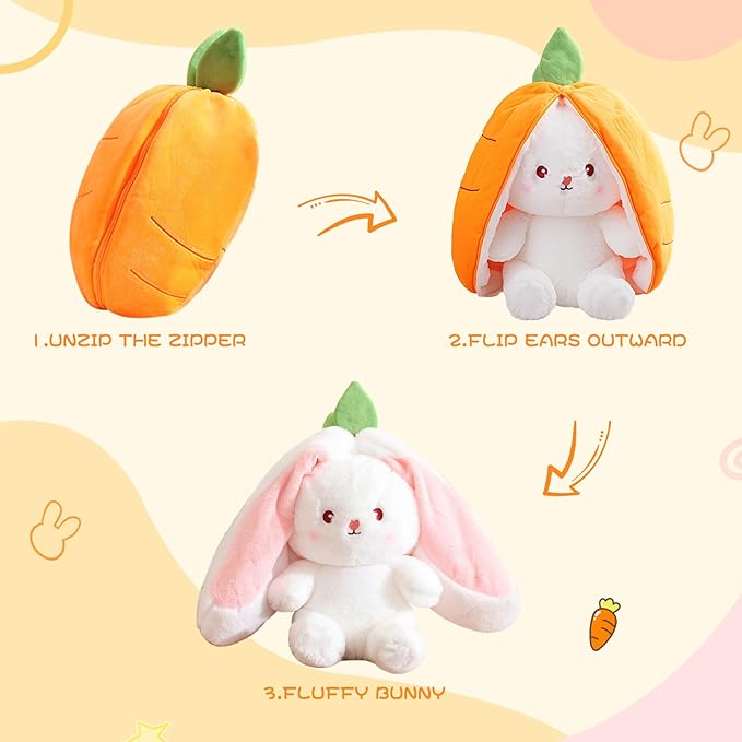 Bunny Plush – Carrot & Strawberry