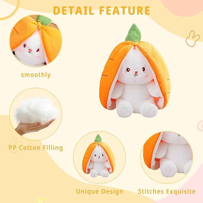 Bunny Plush – Carrot & Strawberry