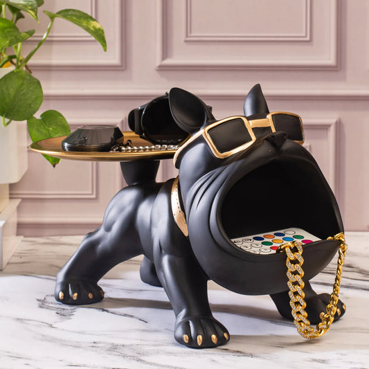 Bulldog Storage Butler Sculpture