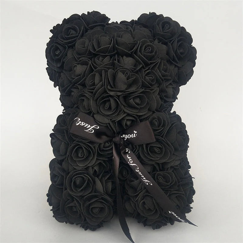 Gift Teddy Bear with Eternal Rose