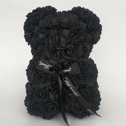 Gift Teddy Bear with Eternal Rose