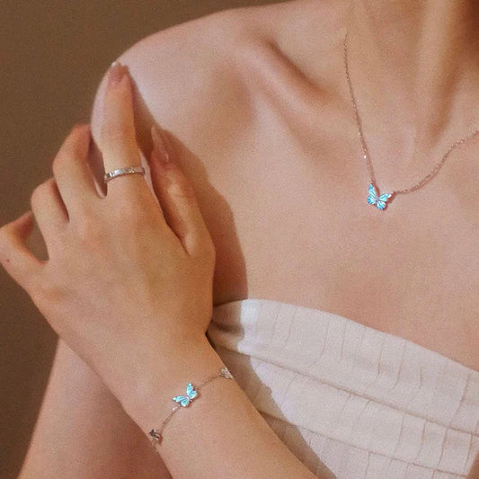 Luminous Glow Necklace (Butterfly & Owl Designs)