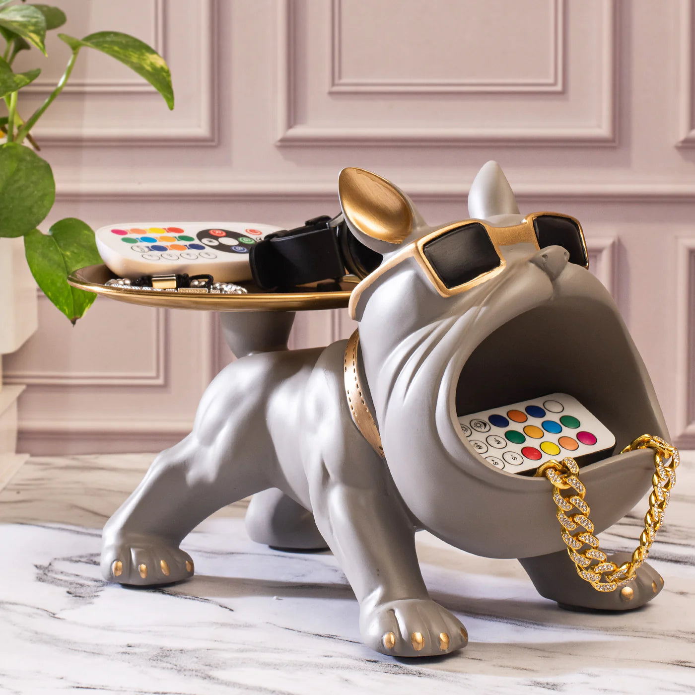 Bulldog Storage Butler Sculpture